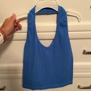 Blue halter tank